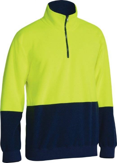 Picture of Bisley, Hi Vis Polar Fleece Zip Pullover